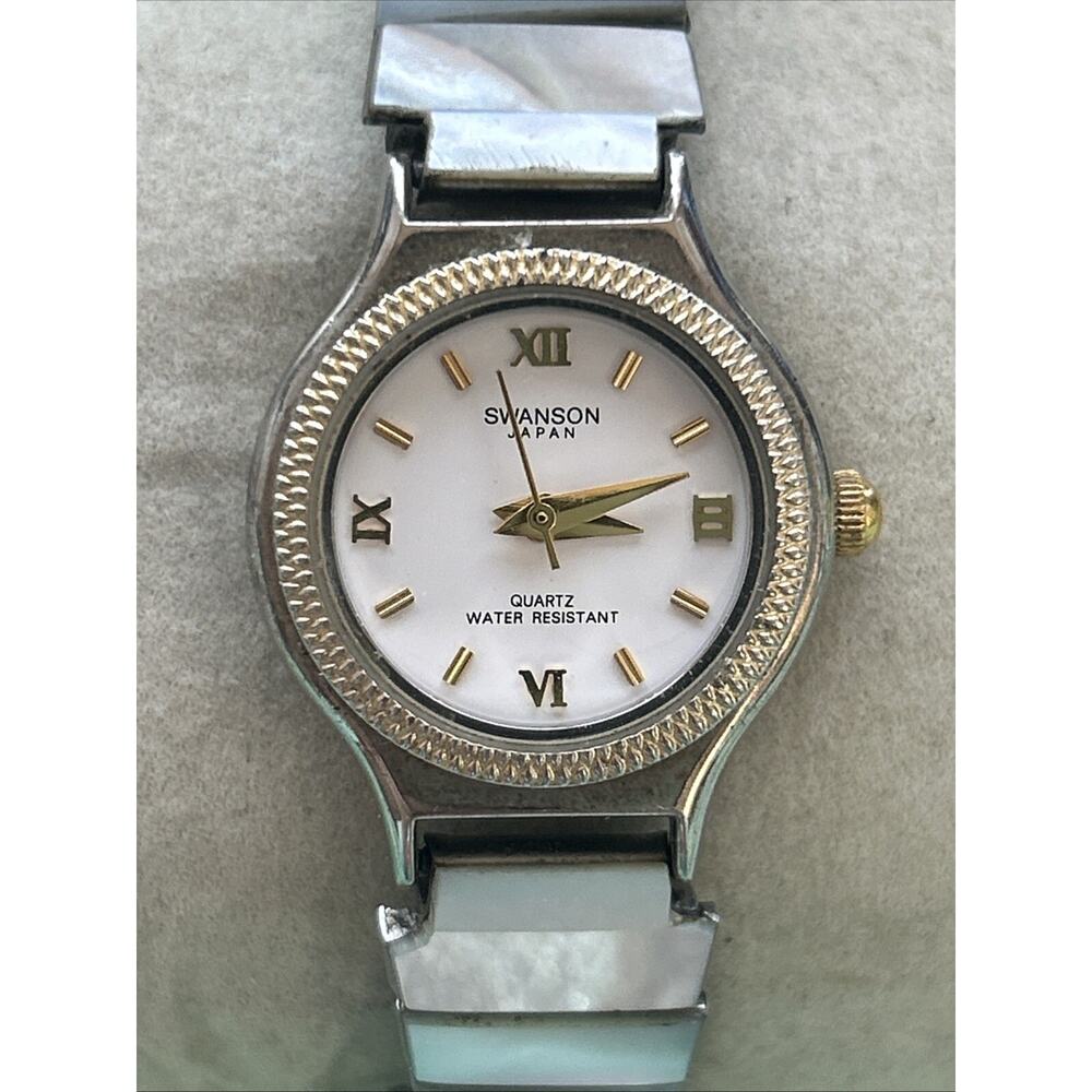 Swanson Two Tone MOP Band Women’s Quartz Watch